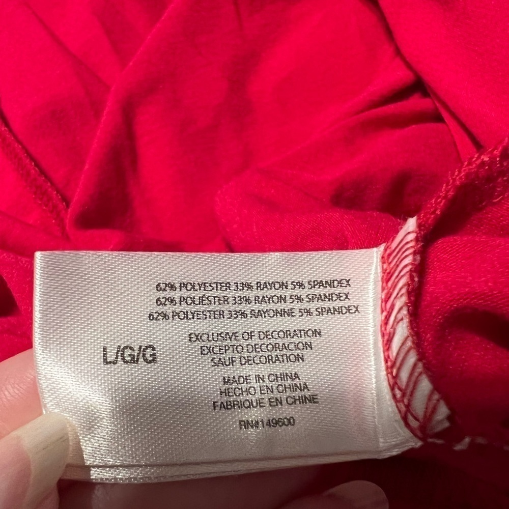 FLORA (NWT) LACE CHEMISE SIZE LARGE IN RED - Picture 4 of 6